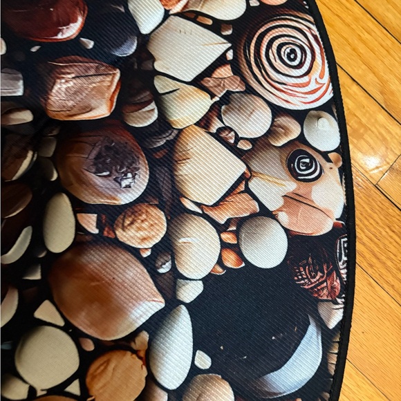 Spiral Seashell Pattern Half Circle Rug - Picture 2 of 4